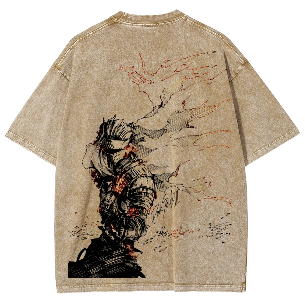 Dark Souls Unisex Fit Washed T-Shirt 2601017980