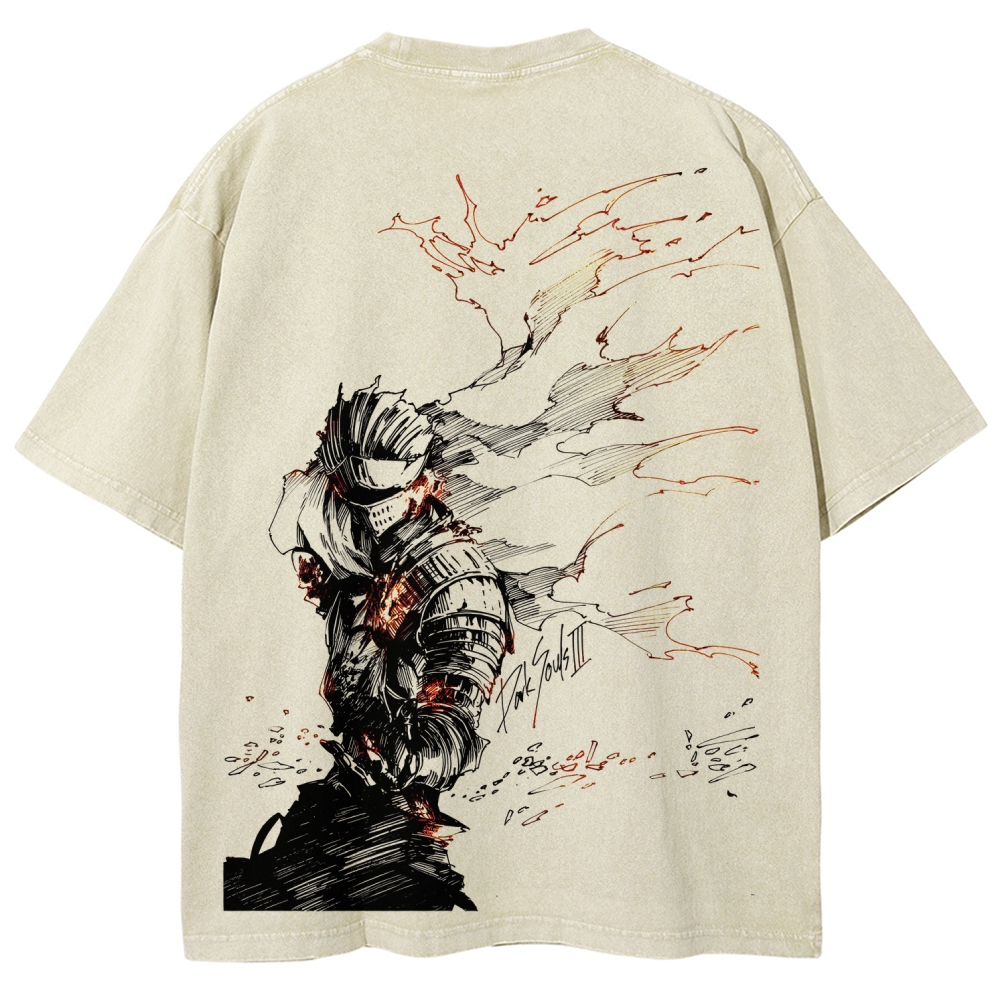 Dark Souls Unisex Fit Washed T-Shirt 2601017980