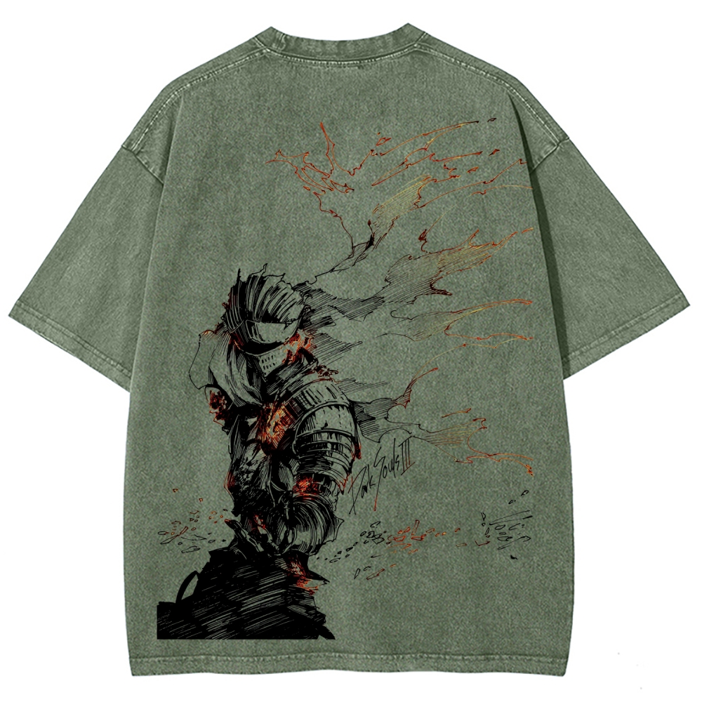 Dark Souls Unisex Fit Washed T-Shirt 2601017980