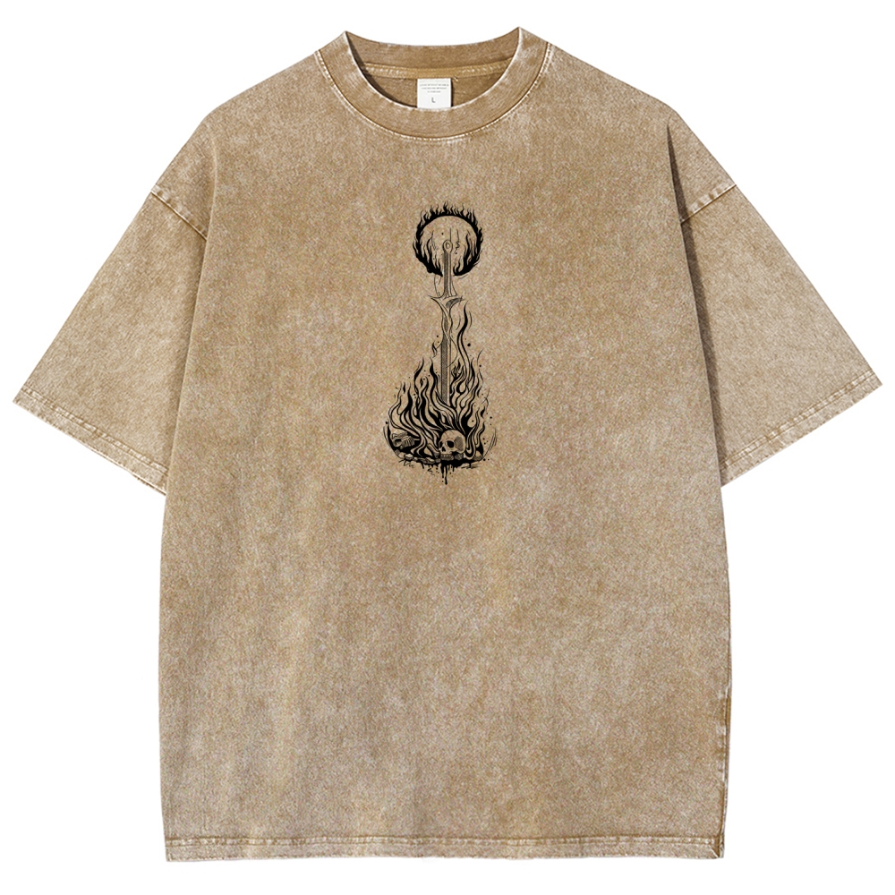 Dark Souls Unisex Fit Washed T-Shirt 2601018004