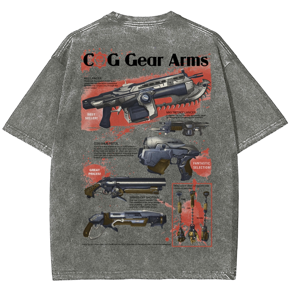 Gears of War Unisex Fit Washed T-Shirt 2601018206