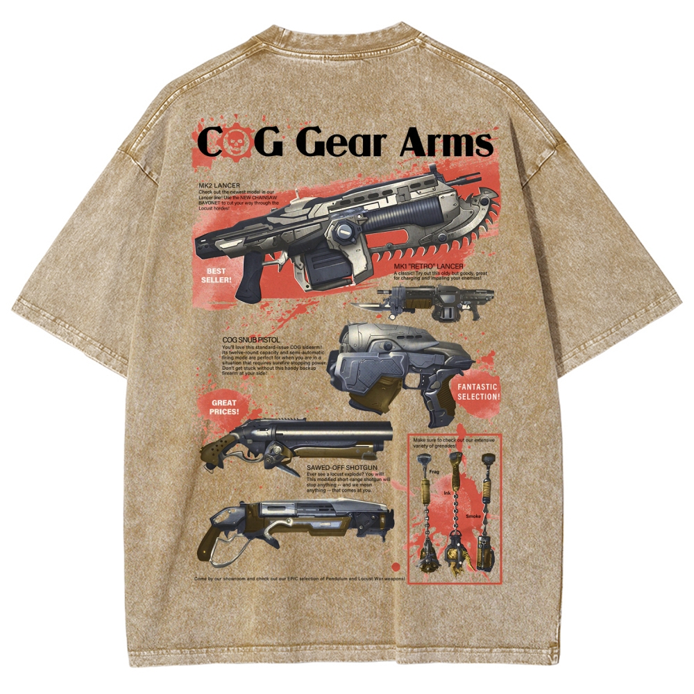 Gears of War Unisex Fit Washed T-Shirt 2601018206