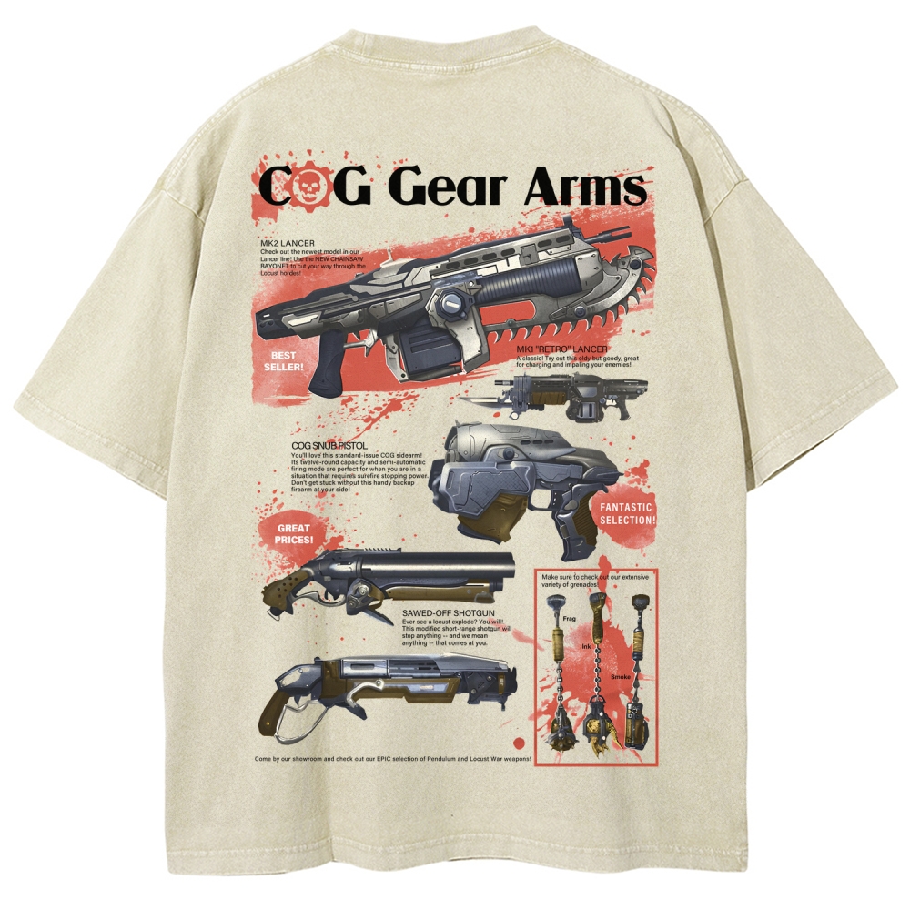 Gears of War Unisex Fit Washed T-Shirt 2601018206