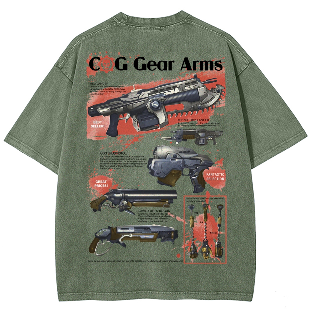 Gears of War Unisex Fit Washed T-Shirt 2601018206