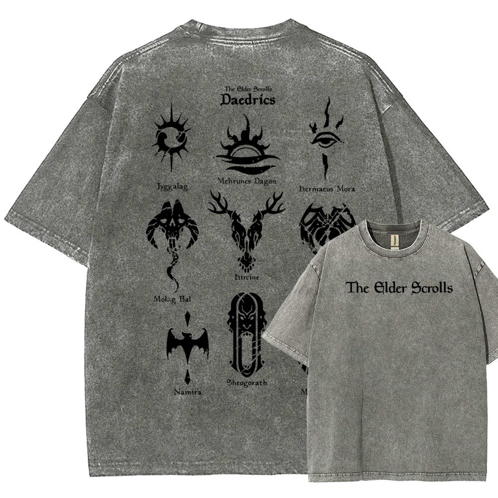 The Elder Scrolls Unisex Fit Washed T-Shirt 2602000577