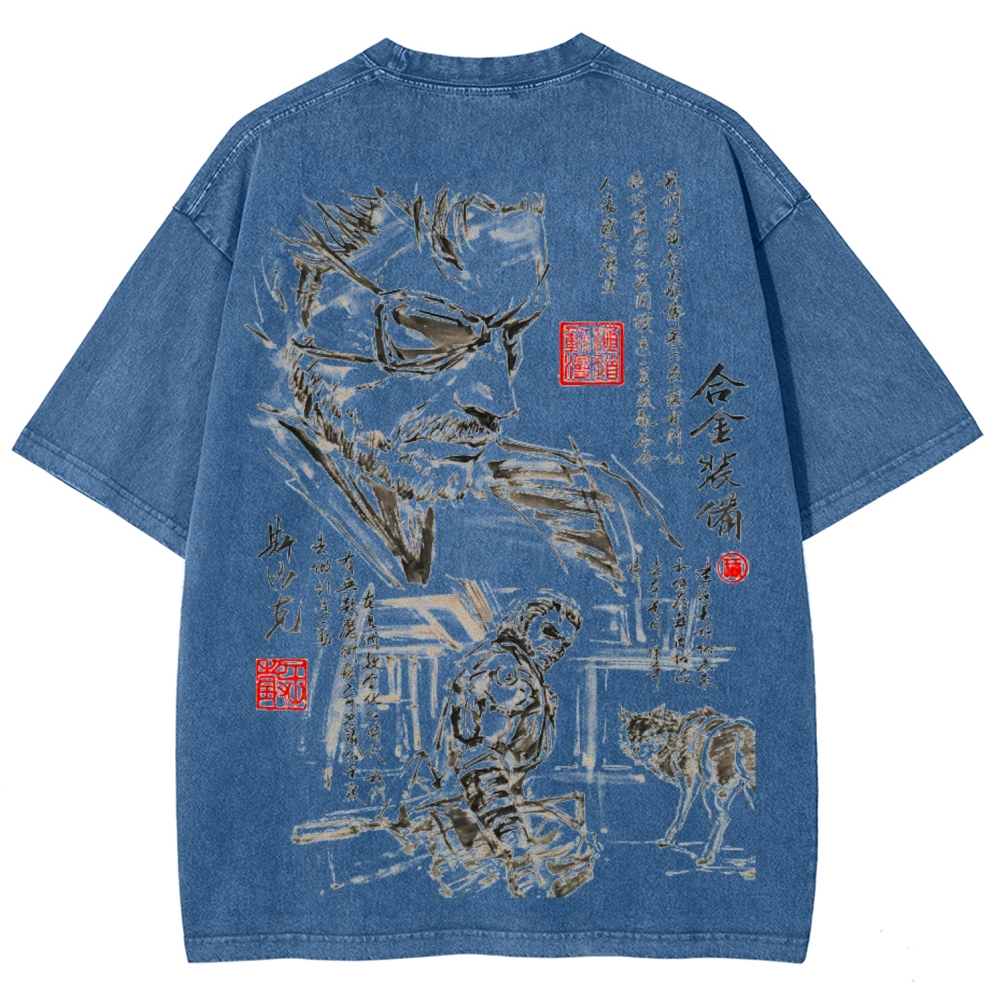 Metal Gear Solid Unisex Fit Washed T-Shirt 2602000884
