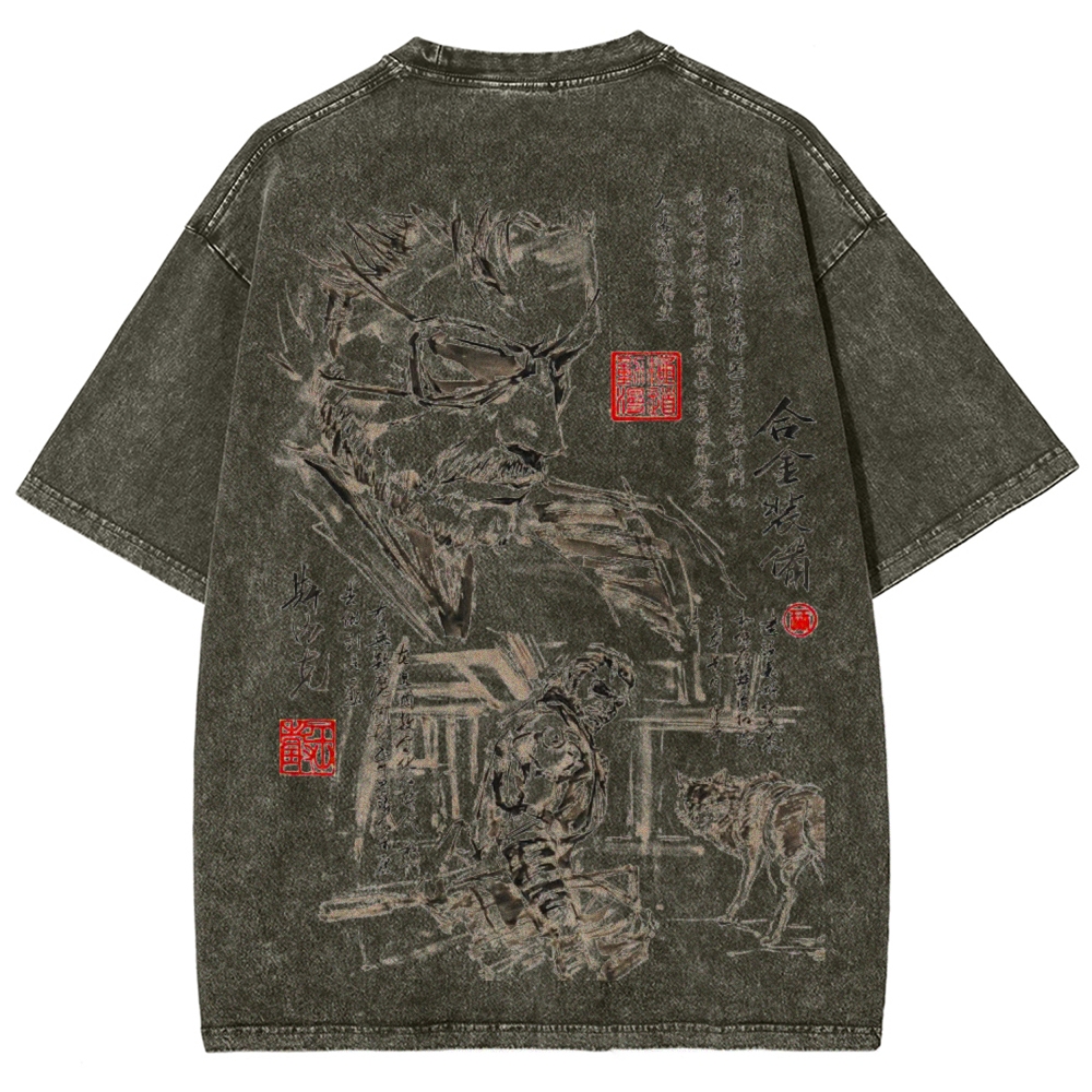 Metal Gear Solid Unisex Fit Washed T-Shirt 2602000884
