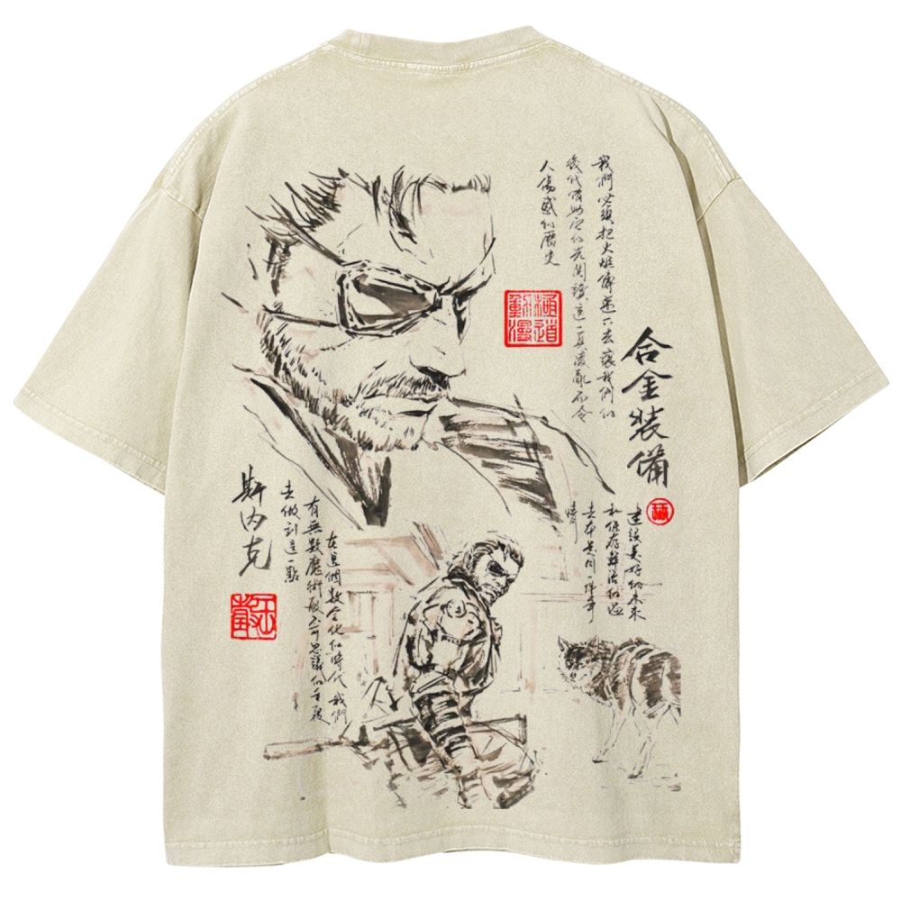 Metal Gear Solid Unisex Fit Washed T-Shirt 2602000884