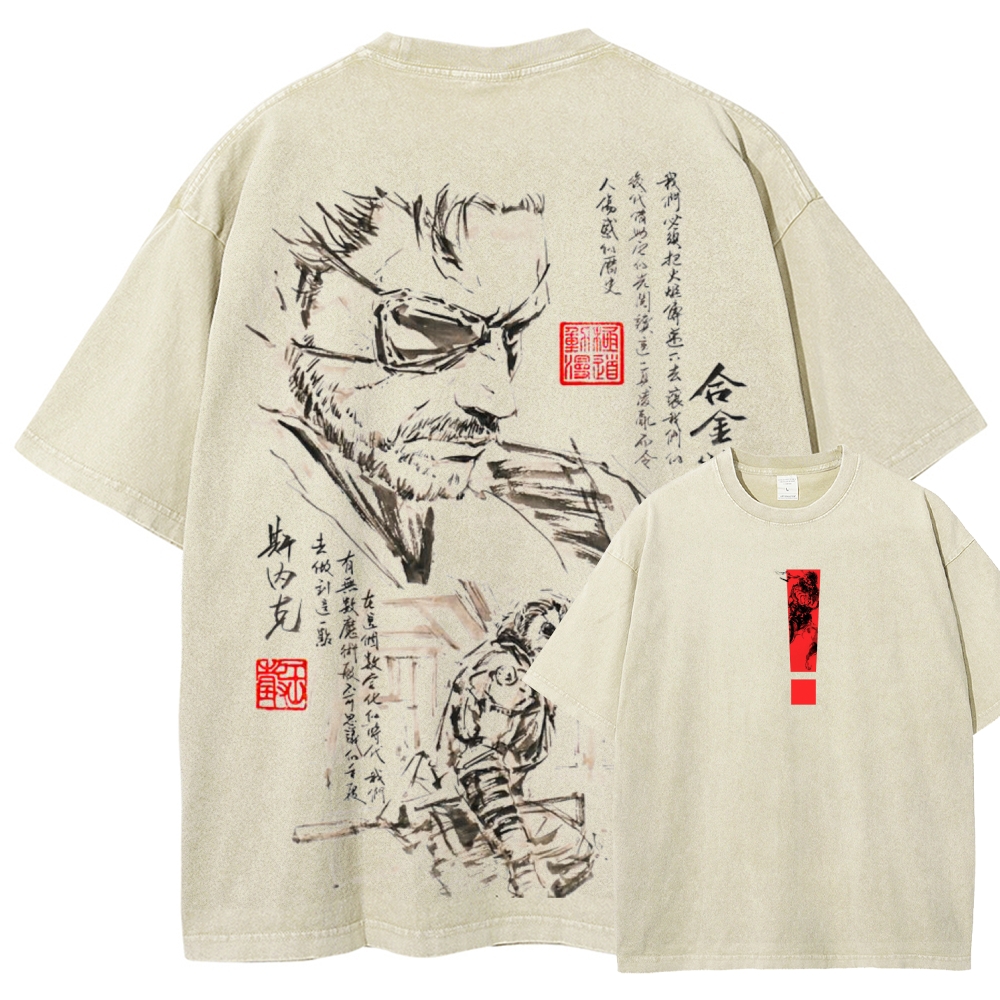 Metal Gear Solid Unisex Fit Washed T-Shirt 2602000884