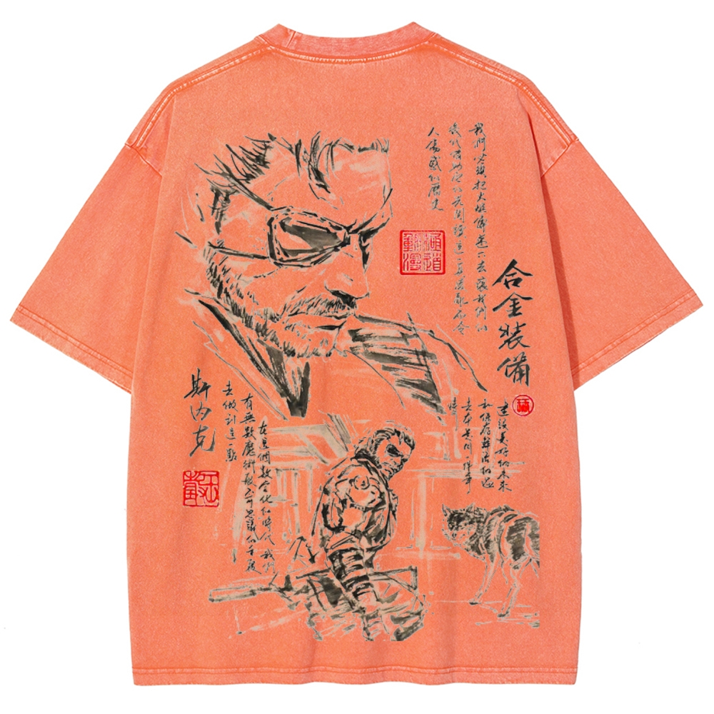 Metal Gear Solid Unisex Fit Washed T-Shirt 2602000884