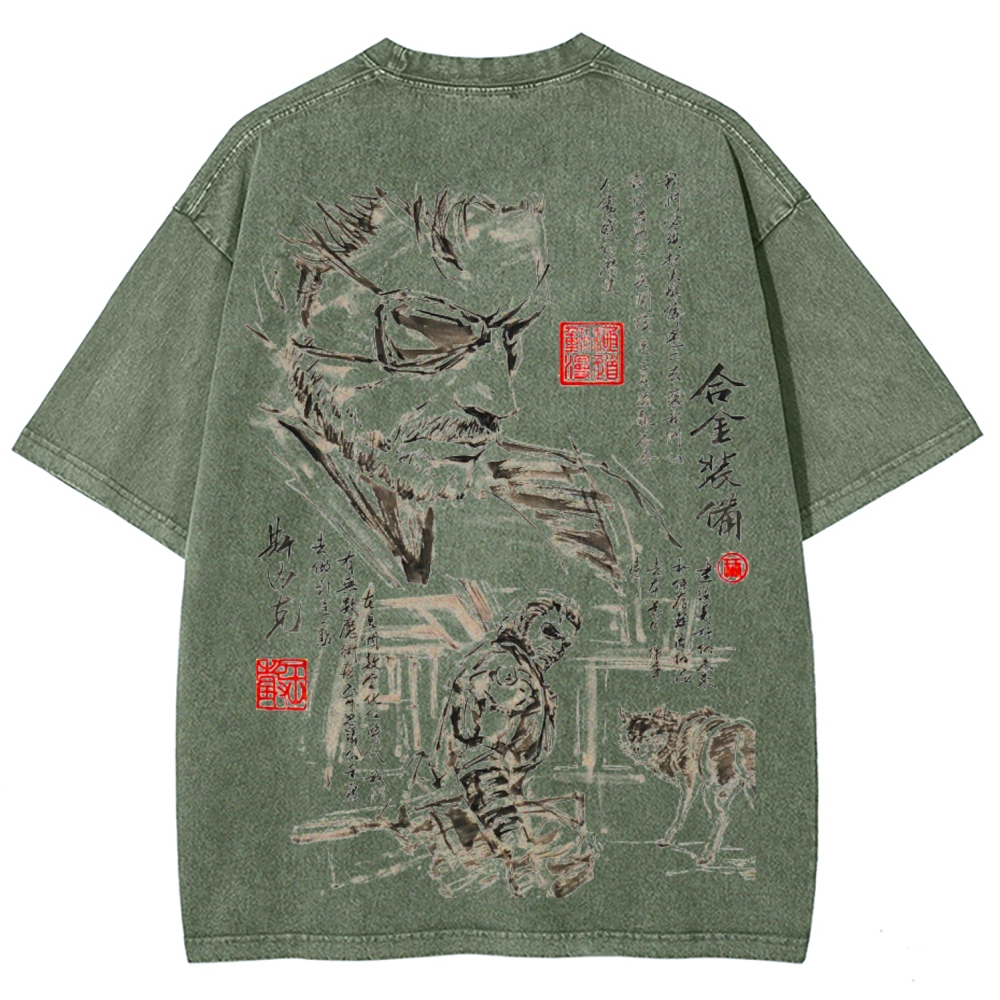 Metal Gear Solid Unisex Fit Washed T-Shirt 2602000884