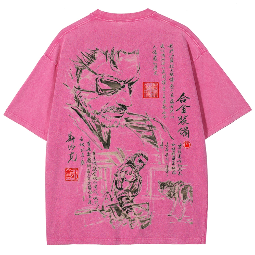 Metal Gear Solid Unisex Fit Washed T-Shirt 2602000884