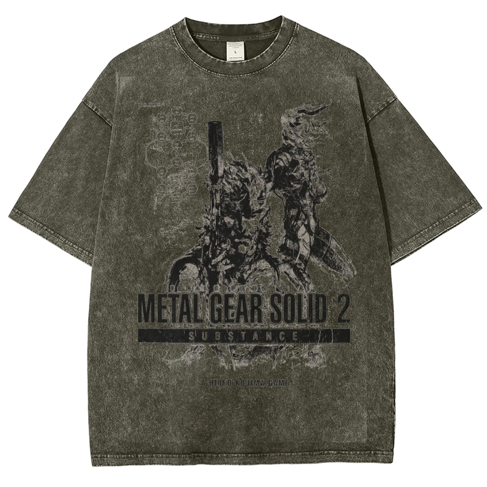 Metal Gear Solid Unisex Fit Washed T-Shirt 2602000886