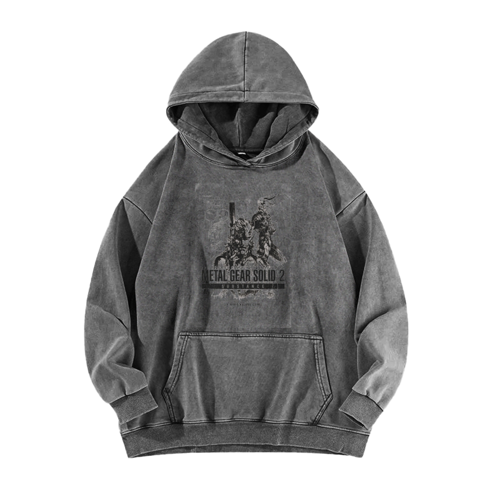 Metal Gear Solid Unisex Washed Hoodie 2602000944