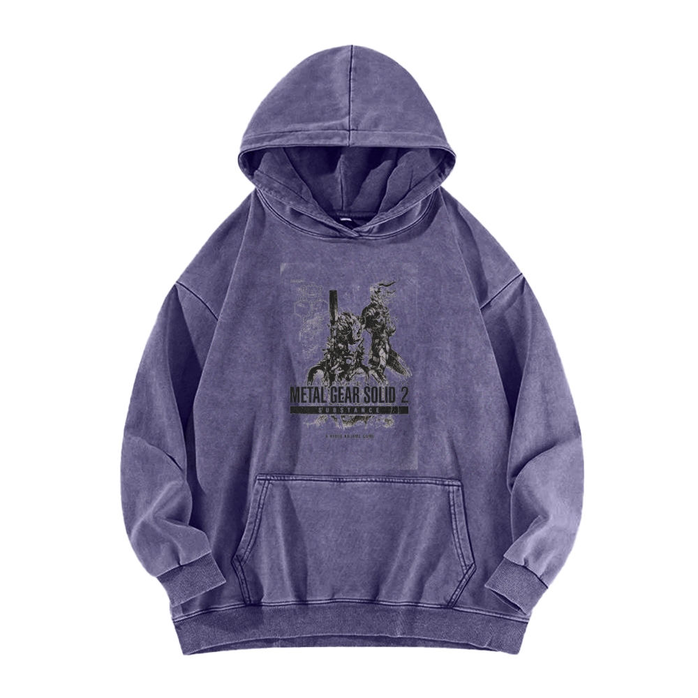 Metal Gear Solid Unisex Washed Hoodie 2602000944