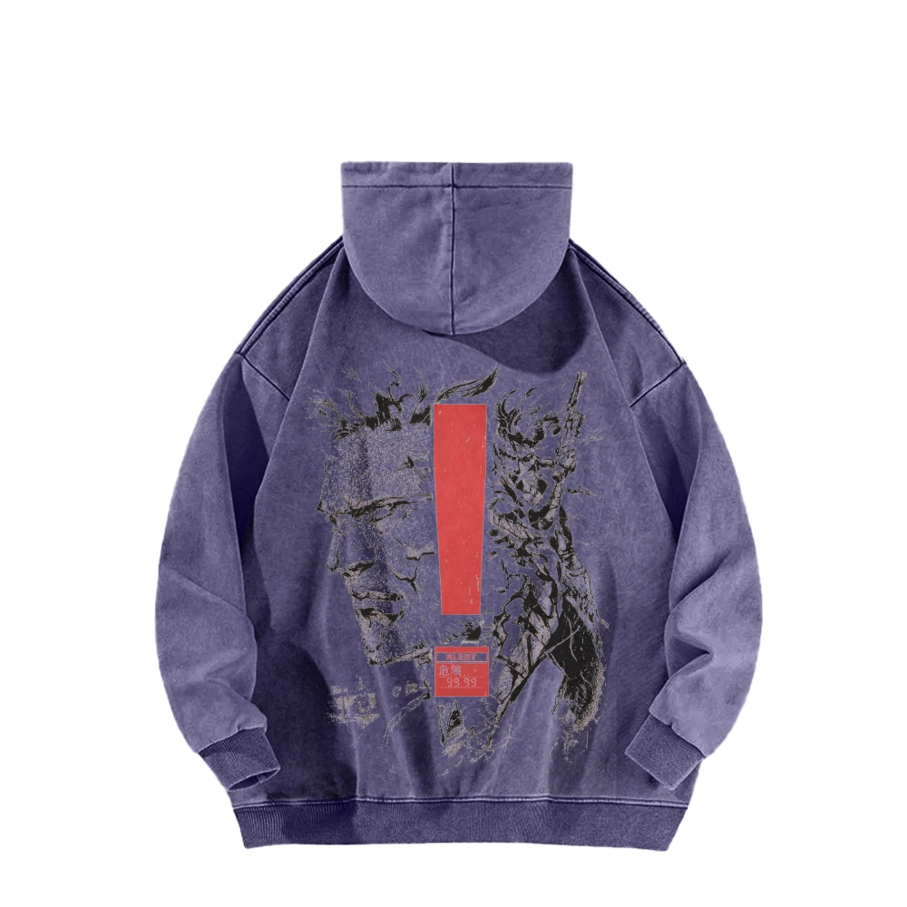Metal Gear Solid Unisex Washed Hoodie 2602000944