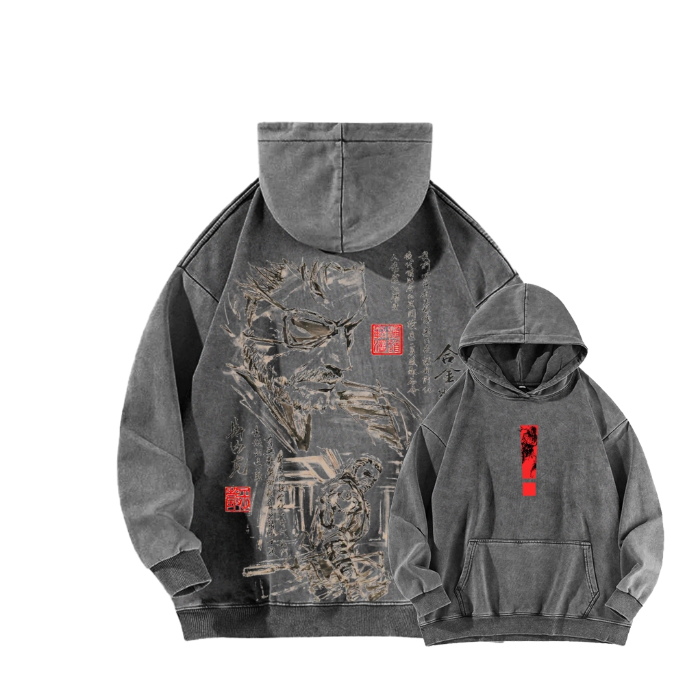 Metal Gear Solid Unisex Washed Hoodie 2602000963
