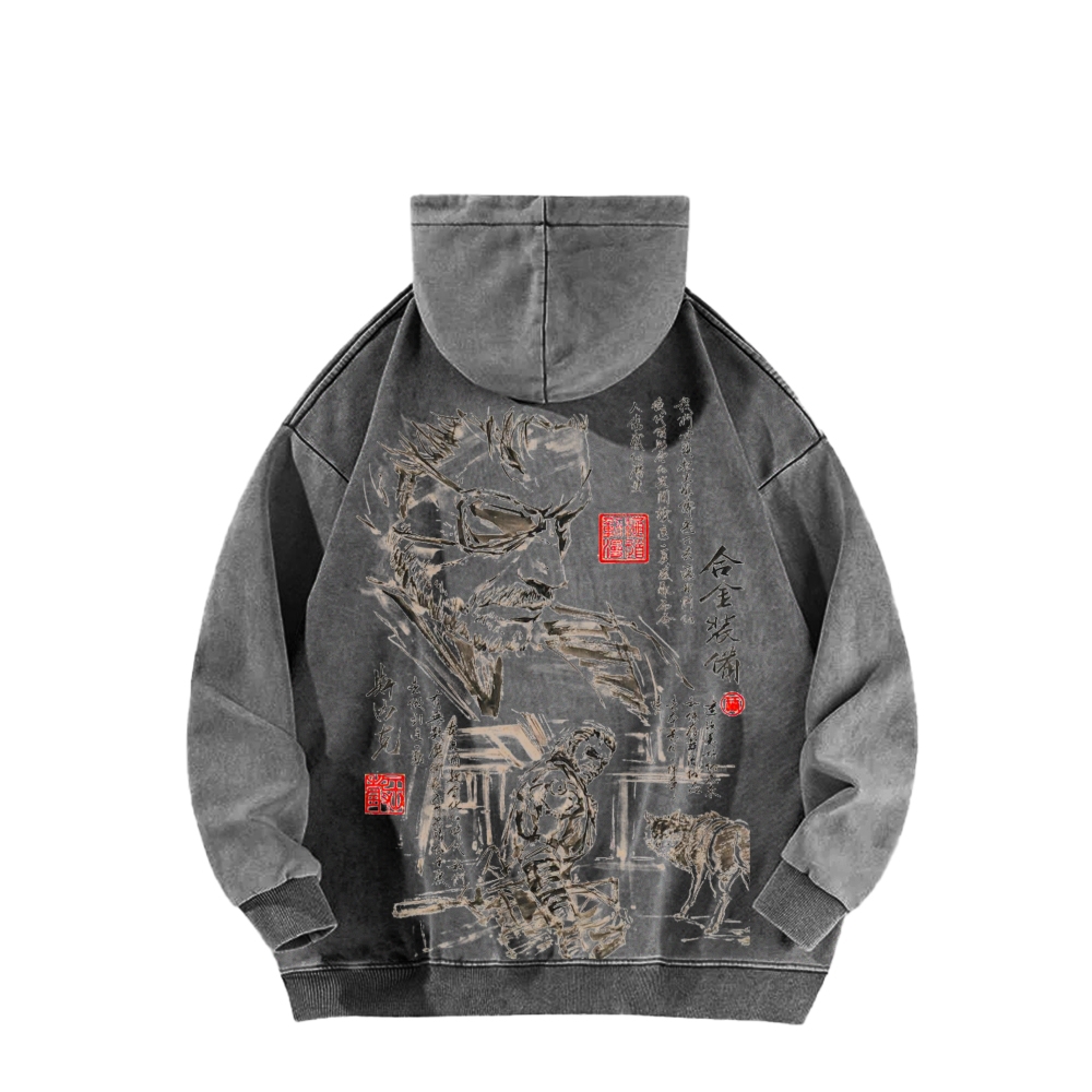 Metal Gear Solid Unisex Washed Hoodie 2602000963
