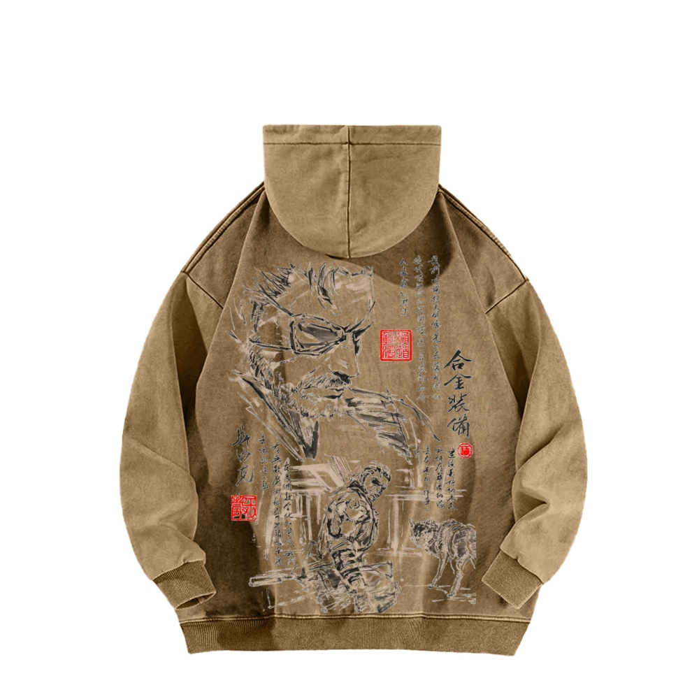 Metal Gear Solid Unisex Washed Hoodie 2602000963