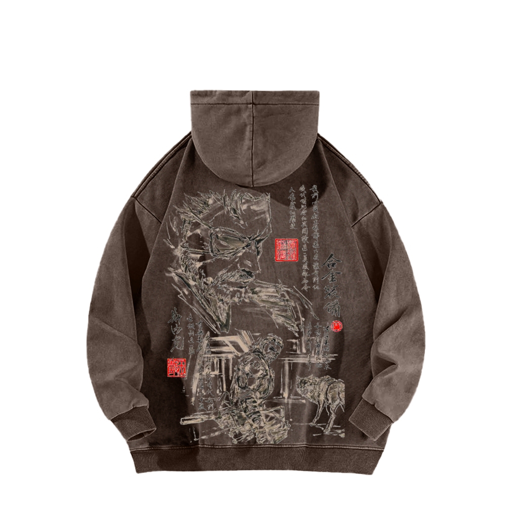 Metal Gear Solid Unisex Washed Hoodie 2602000963