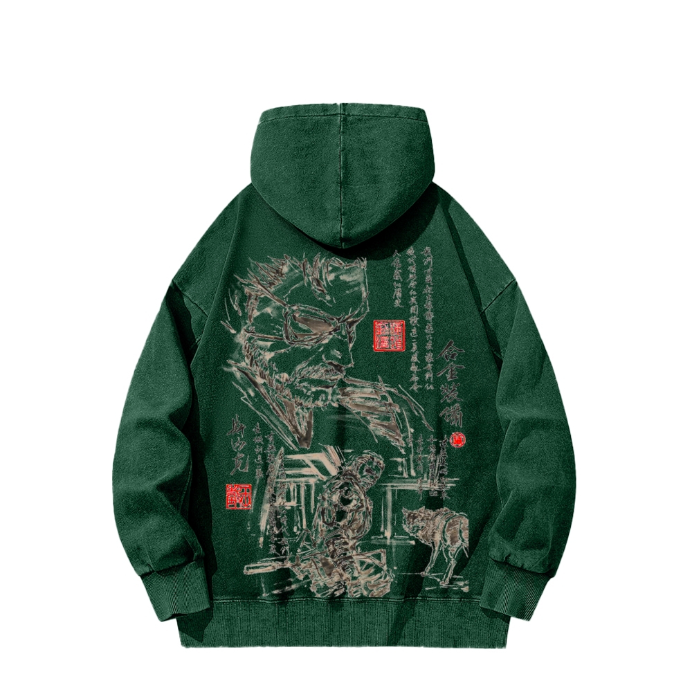 Metal Gear Solid Unisex Washed Hoodie 2602000963