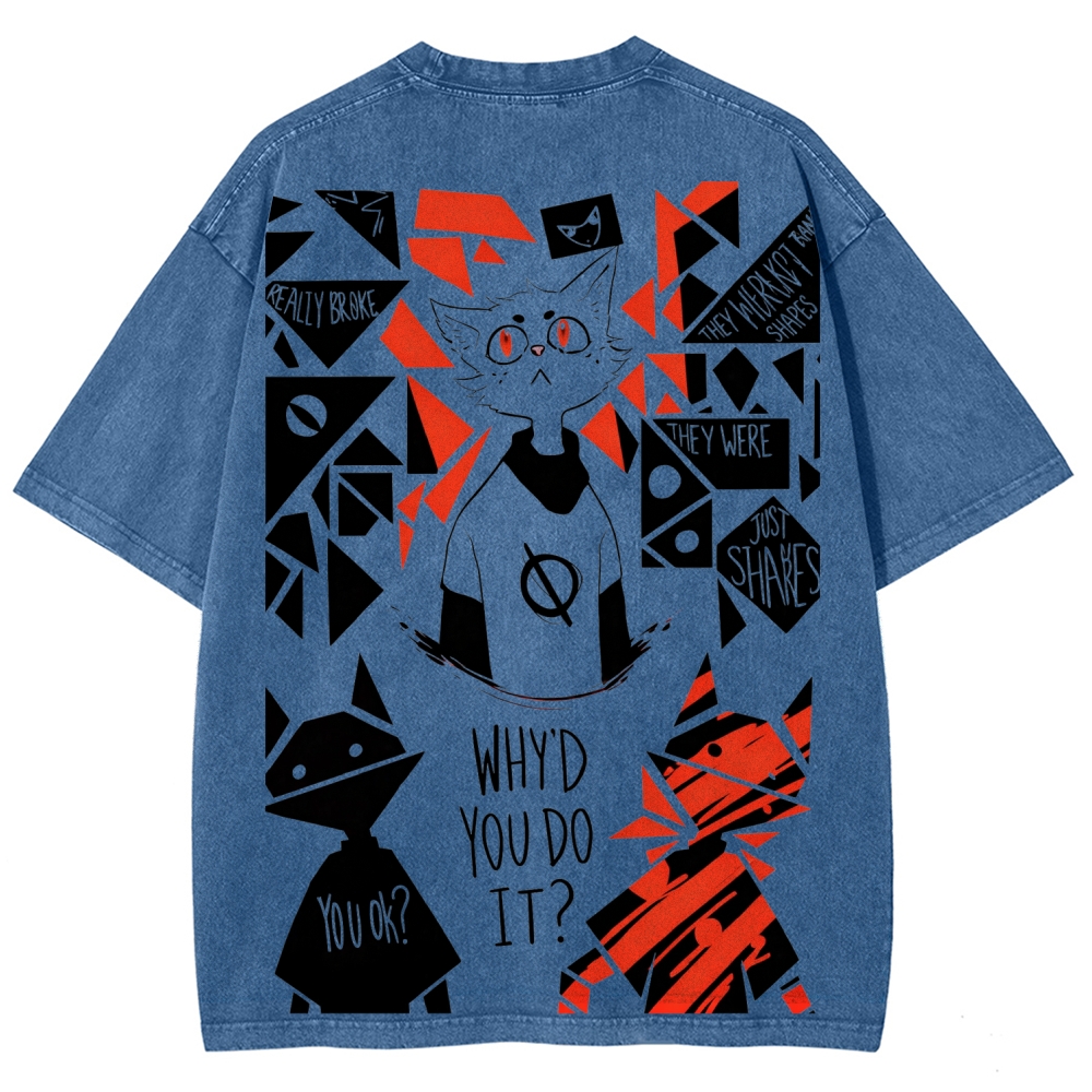 Night in the Woods Unisex Fit Washed T-Shirt 2602003997