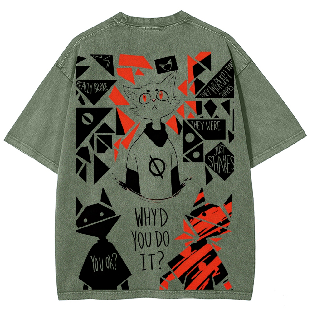 Night in the Woods Unisex Fit Washed T-Shirt 2602003997