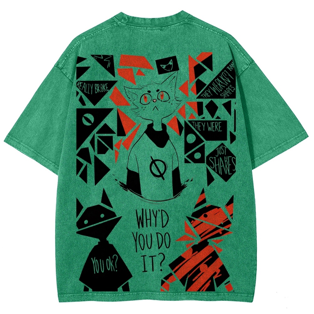 Night in the Woods Unisex Fit Washed T-Shirt 2602003997