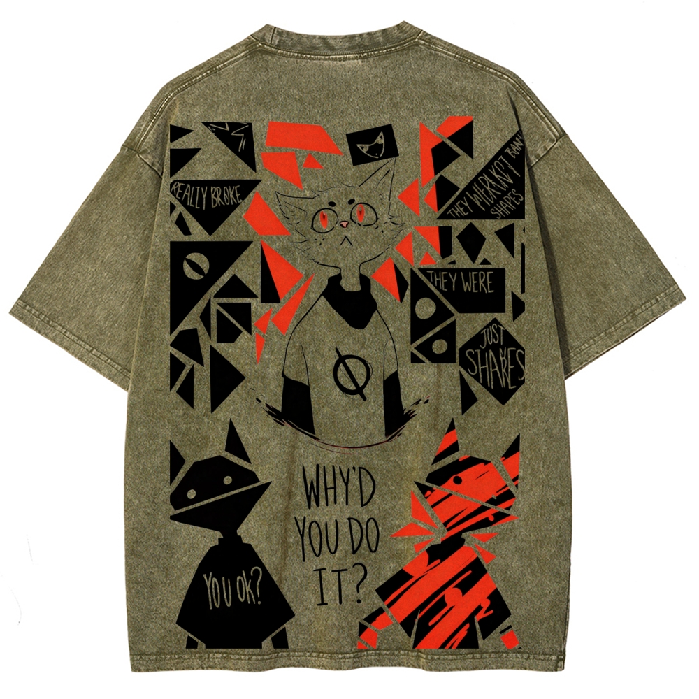 Night in the Woods Unisex Fit Washed T-Shirt 2602003997