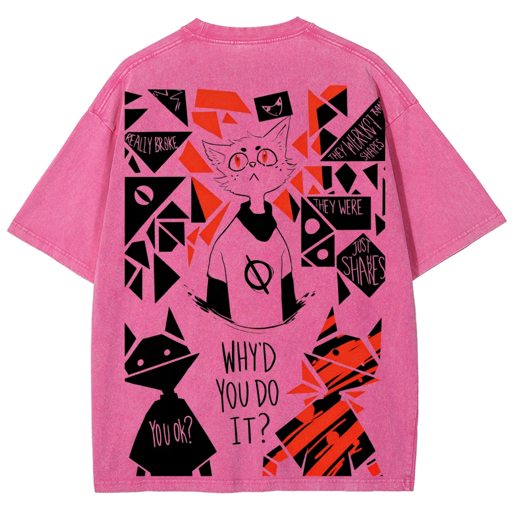 Night in the Woods Unisex Fit Washed T-Shirt 2602003997