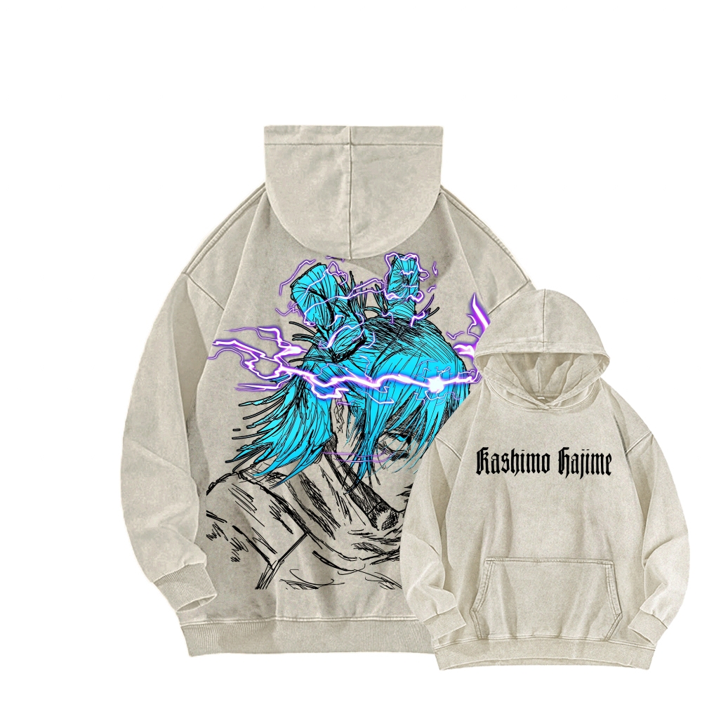 kashimo hajime Unisex Washed Hoodie 2602005420