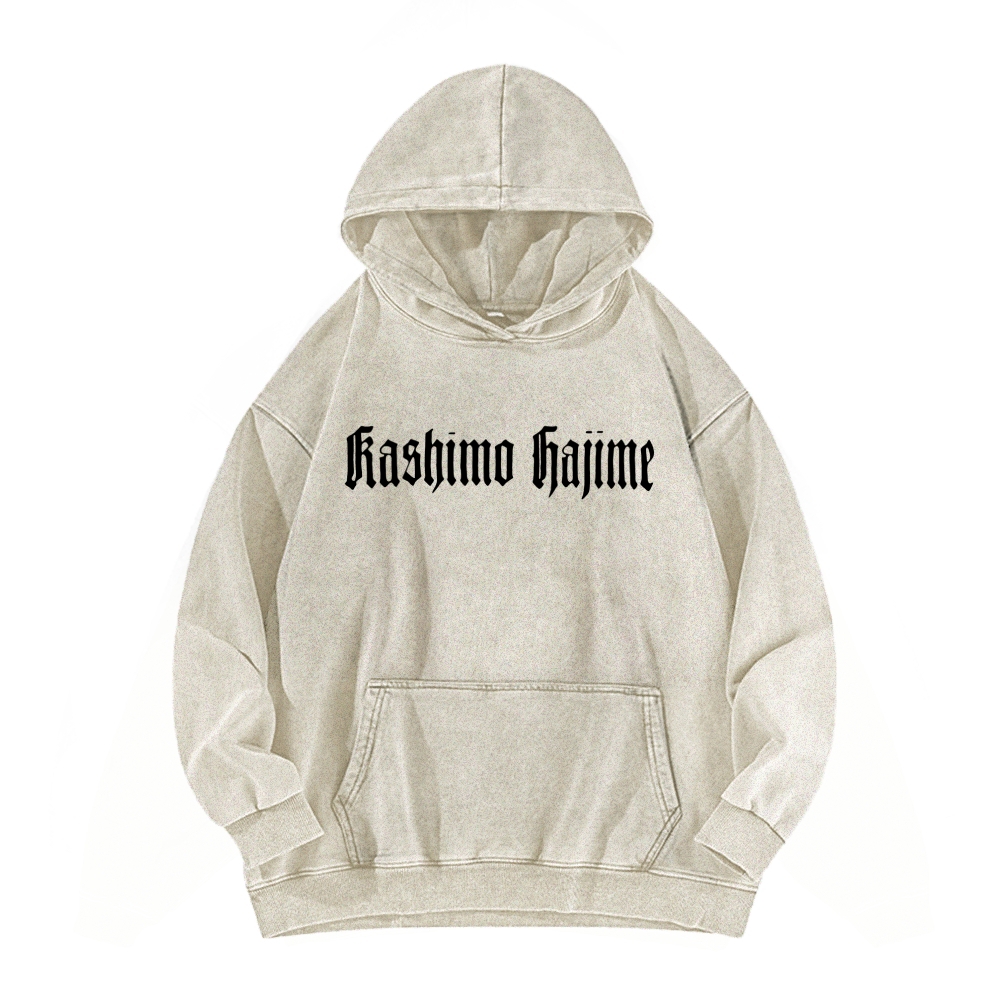 kashimo hajime Unisex Washed Hoodie 2602005420