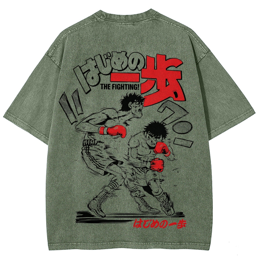 Hajime no Ippo Unisex Fit Washed T-Shirt 2602005438