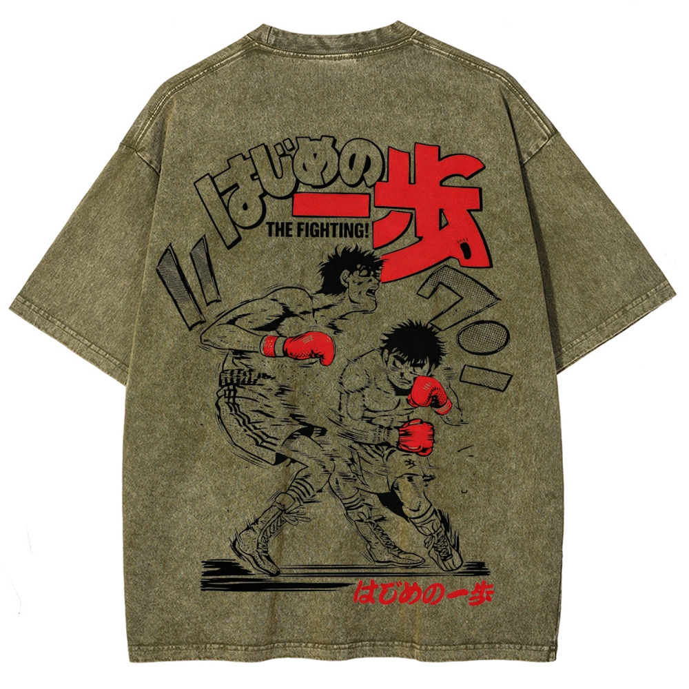 Hajime no Ippo Unisex Fit Washed T-Shirt 2602005438