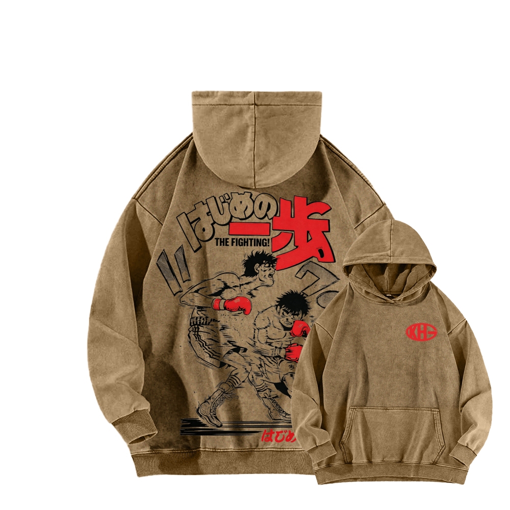 Hajime no Ippo Unisex Washed Hoodie 2602005443