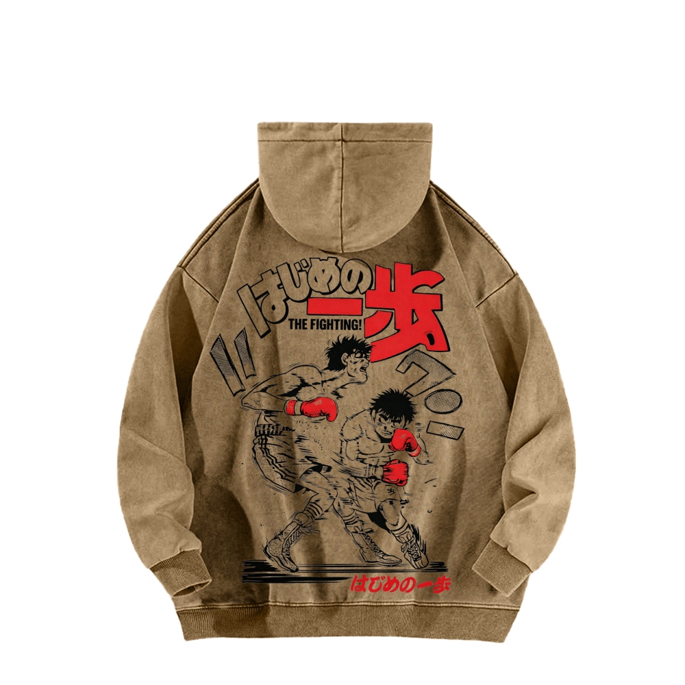 Hajime no Ippo Unisex Washed Hoodie 2602005443