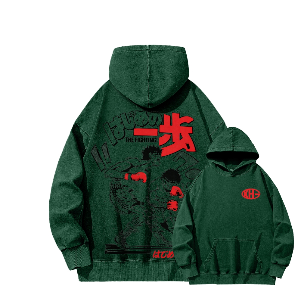 Hajime no Ippo Unisex Washed Hoodie 2602005443