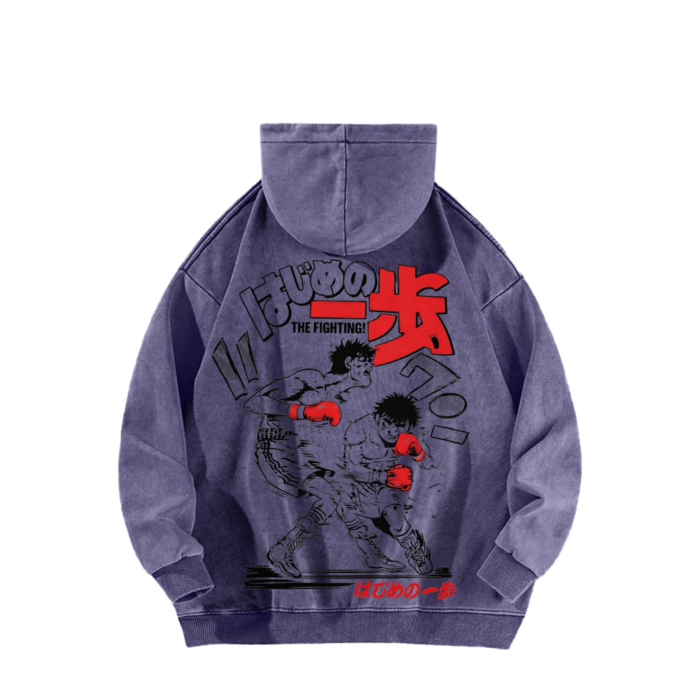 Hajime no Ippo Unisex Washed Hoodie 2602005443