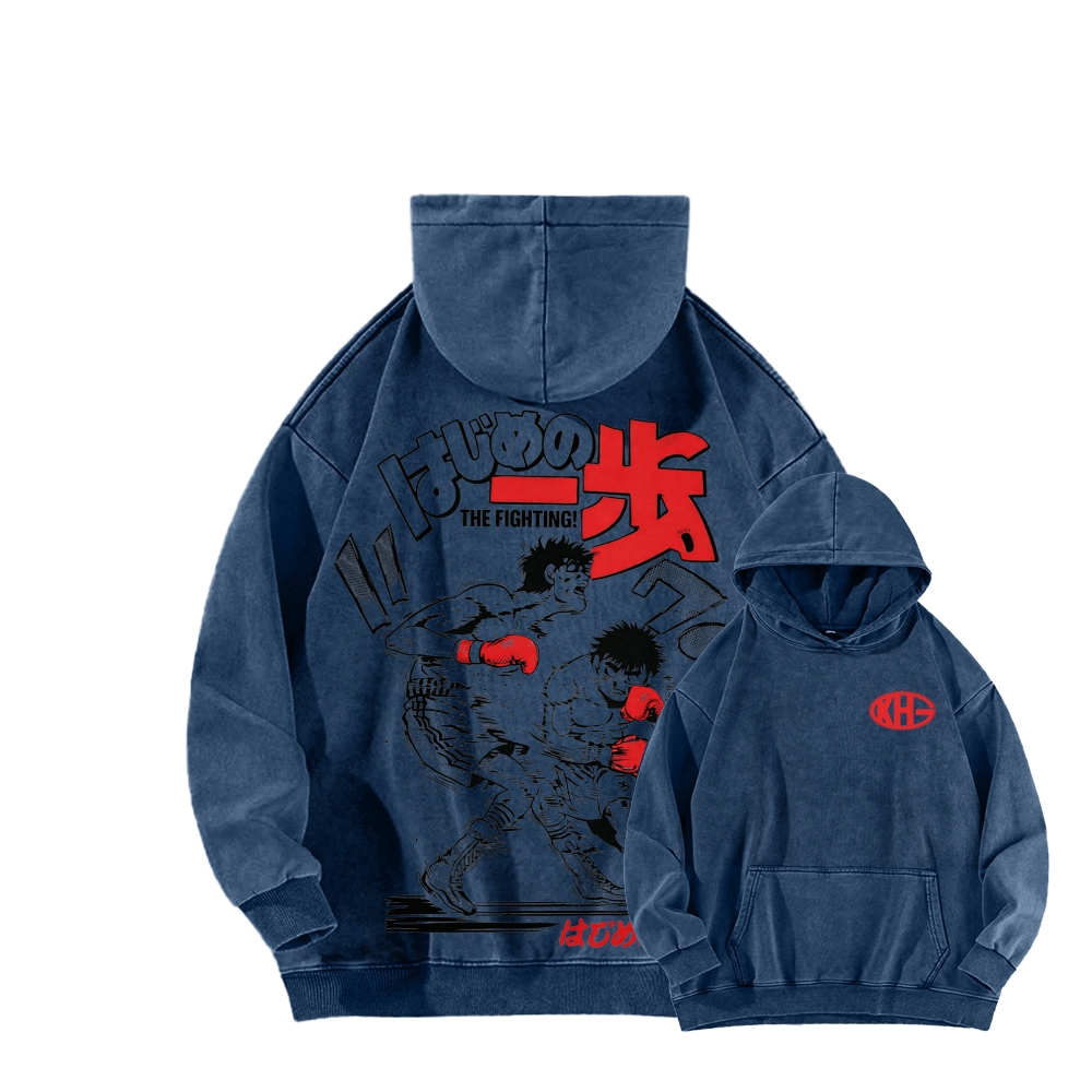 Hajime no Ippo Unisex Washed Hoodie 2602005443