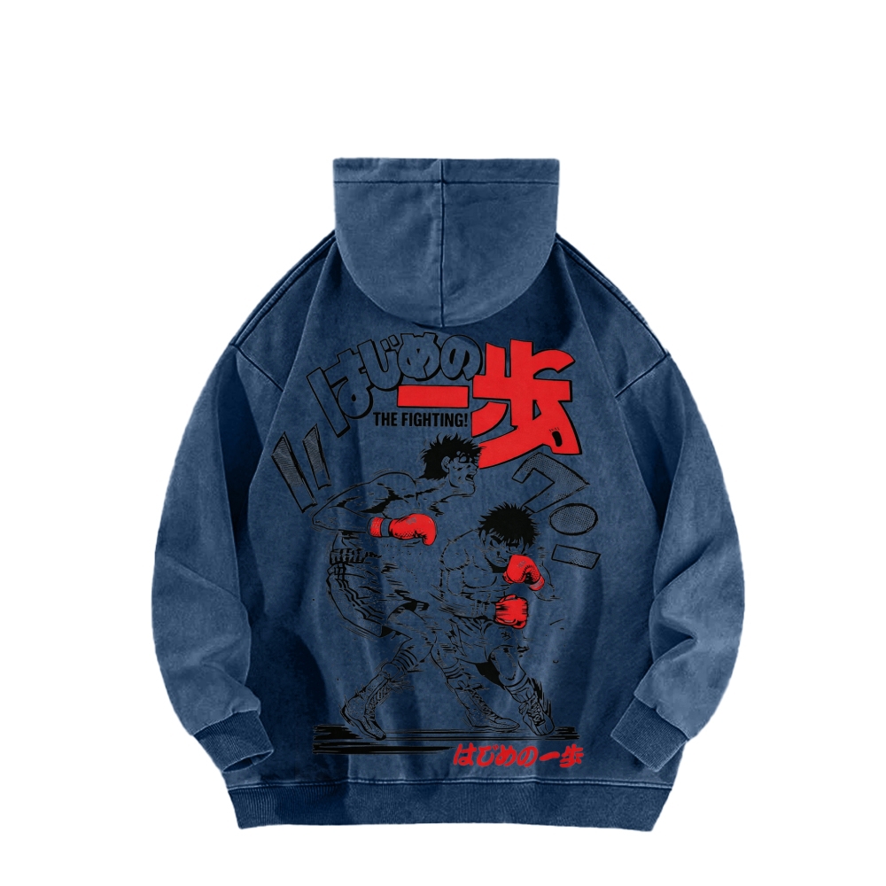 Hajime no Ippo Unisex Washed Hoodie 2602005443