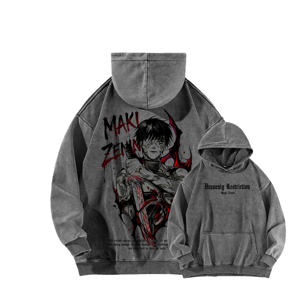 Jujutsu Kaisen Maki Unisex Washed Hoodie 2602006668