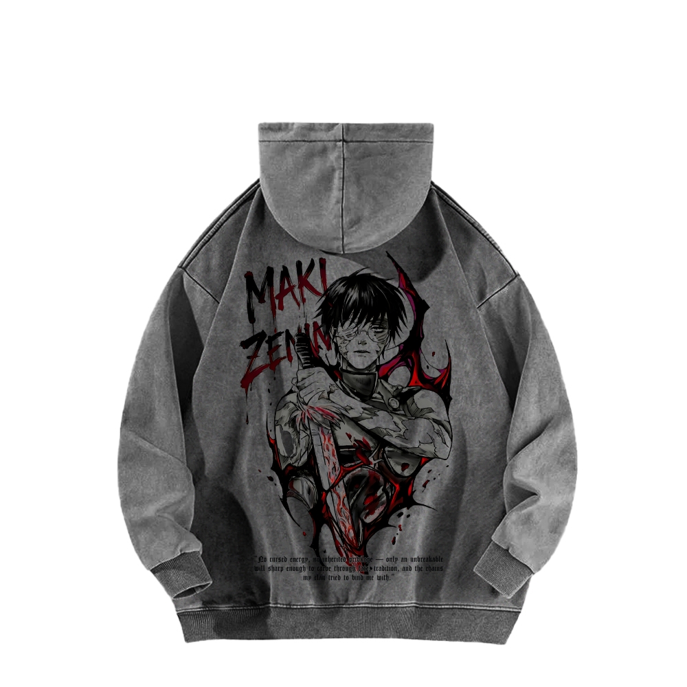 Jujutsu Kaisen Maki Unisex Washed Hoodie 2602006668