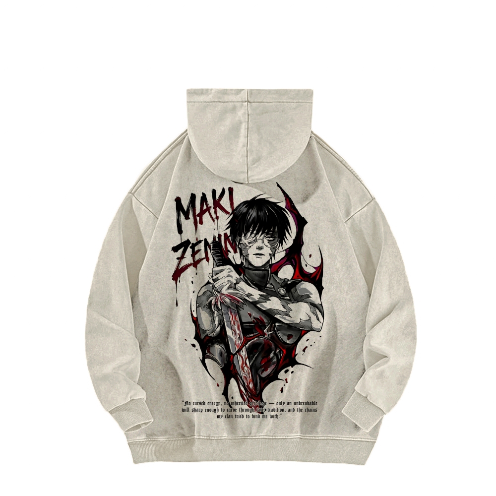Jujutsu Kaisen Maki Unisex Washed Hoodie 2602006668