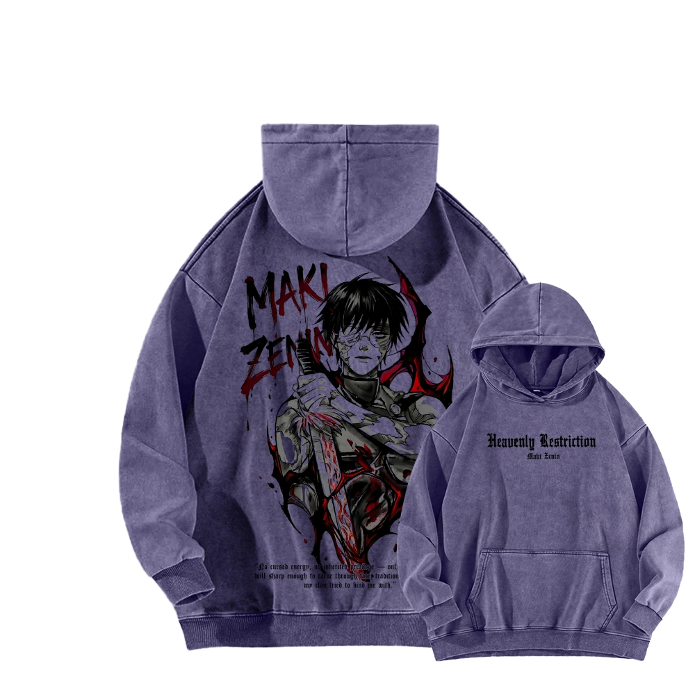 Jujutsu Kaisen Maki Unisex Washed Hoodie 2602006668