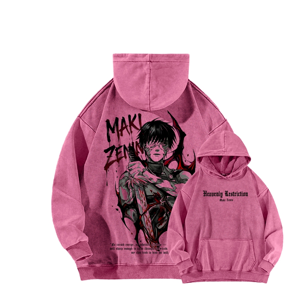 Jujutsu Kaisen Maki Unisex Washed Hoodie 2602006668