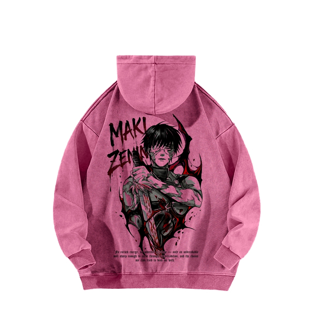 Jujutsu Kaisen Maki Unisex Washed Hoodie 2602006668