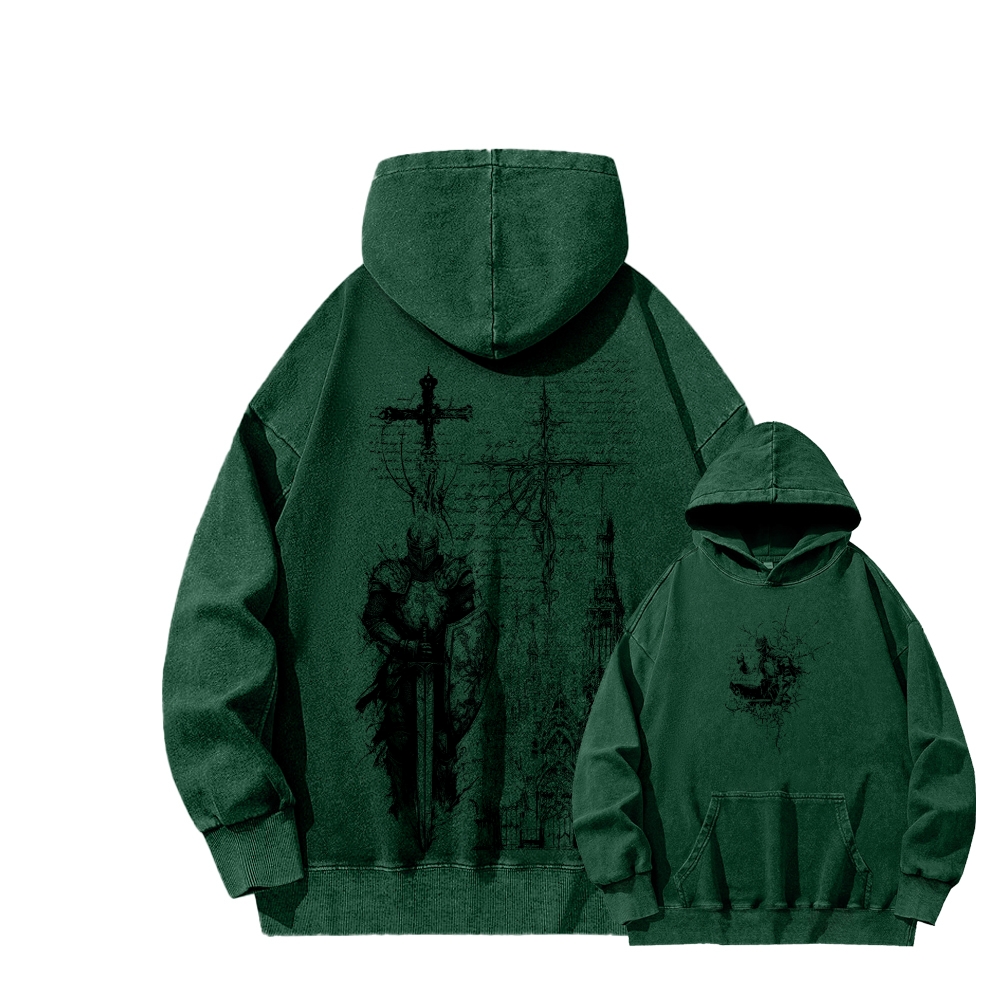 Dark Souls Unisex Washed Hoodie 2602006806