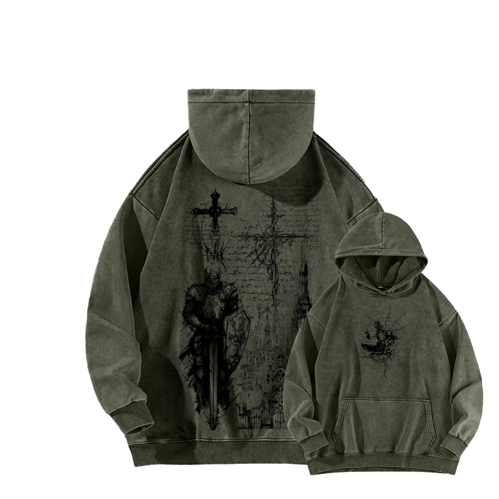Dark Souls Unisex Washed Hoodie 2602006806