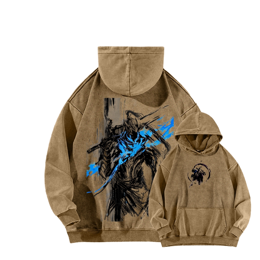 Dark Souls Unisex Washed Hoodie 2602006816