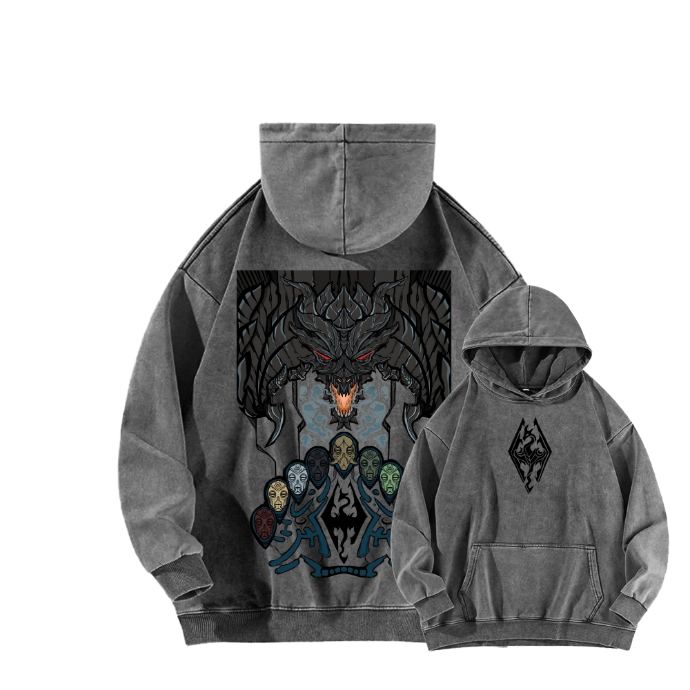 The Elder Scrolls Unisex Washed Hoodie 2602006843